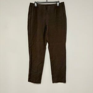 J. Jill Woman's Slim Leg Ponte Stretchy Pull on Pants‎ brown Size medium